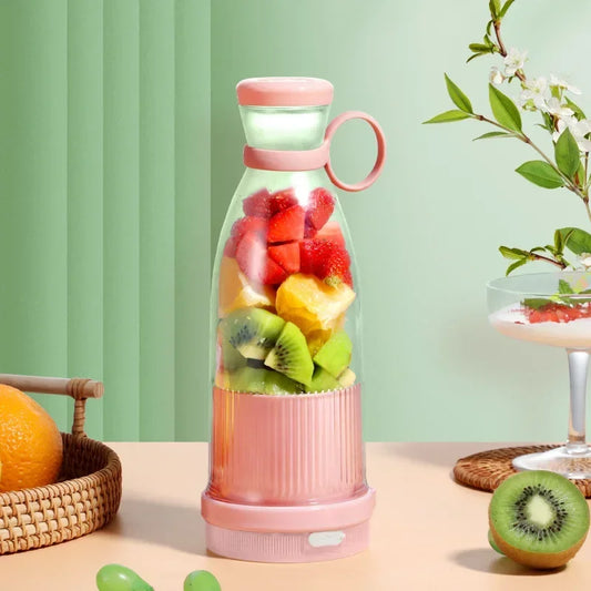 Portable Wireless Electric Juicer – 200W Blender for Fresh Juice, Smoothies, and More with Built-In Battery